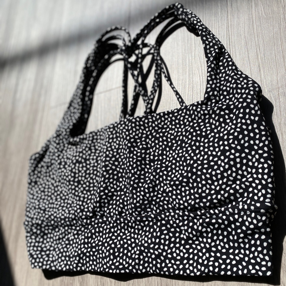 BuffBunny Revolution Sports Bra Onyx Black Bossy Print Medium - Picture 5 of 12